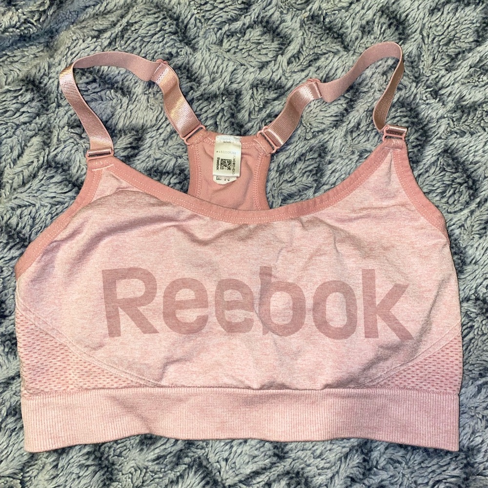 Baby Pink Reebok Sports Bra